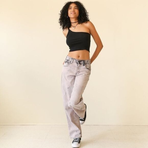 BDG Urban Outfitters Overdye Low Rise Baggy Boyfriend Jeans Size 27 W / 32 L - Picture 1 of 14